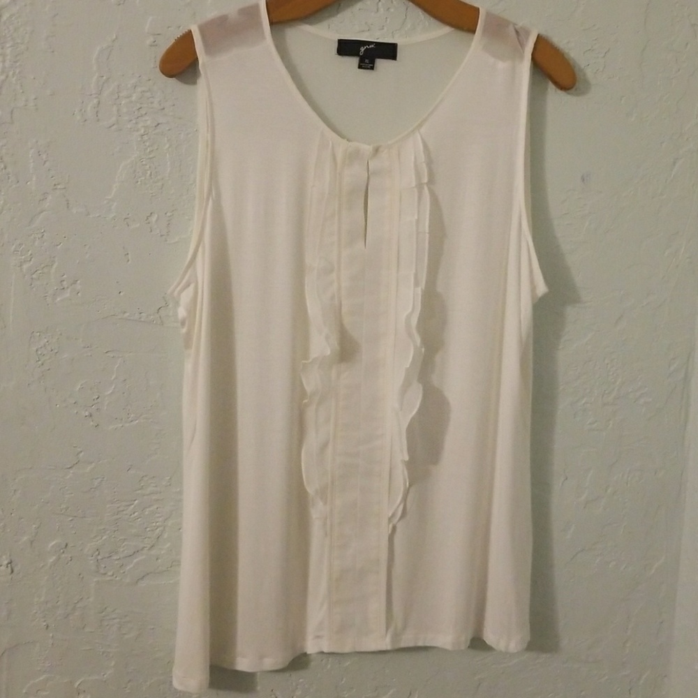 GNW sz XL Ivory sleeveless career top plus size